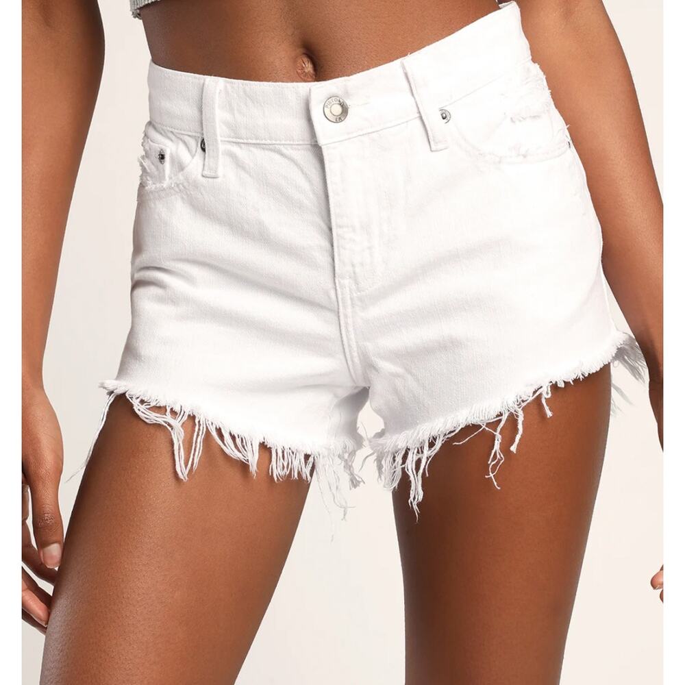 Pistola White Jean Shorts